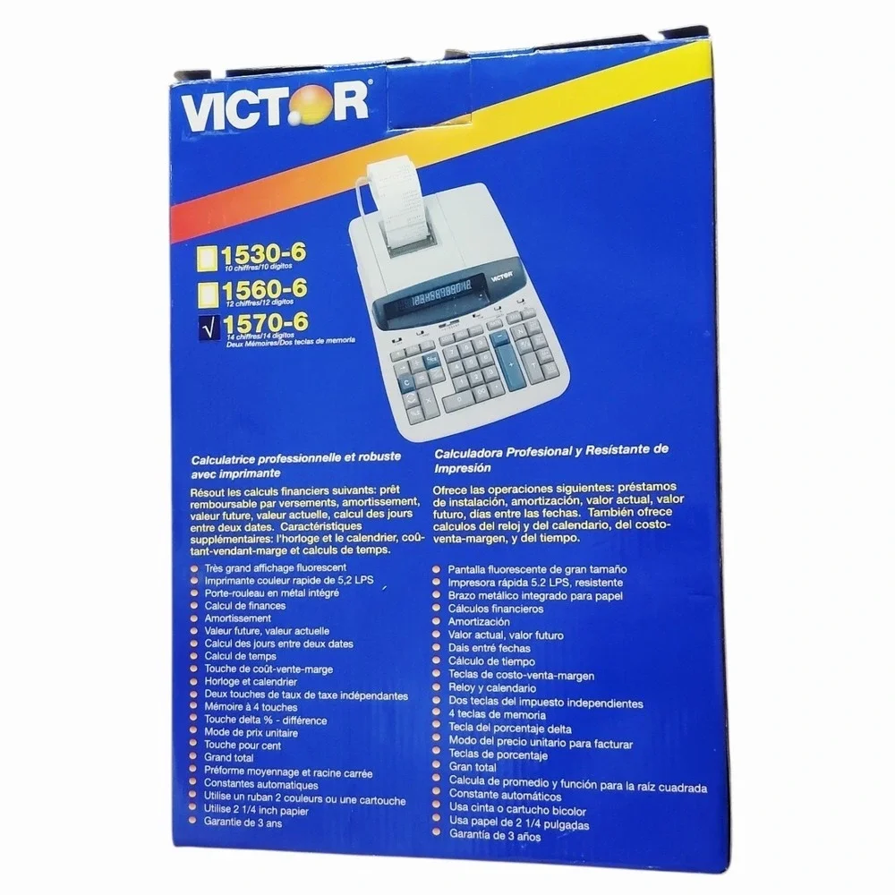 Victor 1570-6 14-Digit Heavy Duty Printing Calculator New in Box